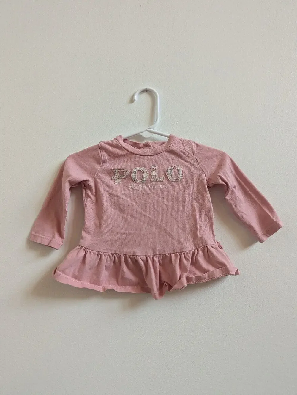 Ralph Lauren Shirt 6m Pink Logo Skirted Preppy